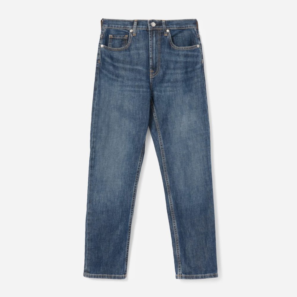 Everlane The Cheeky Straight in Faded Indigo Wash